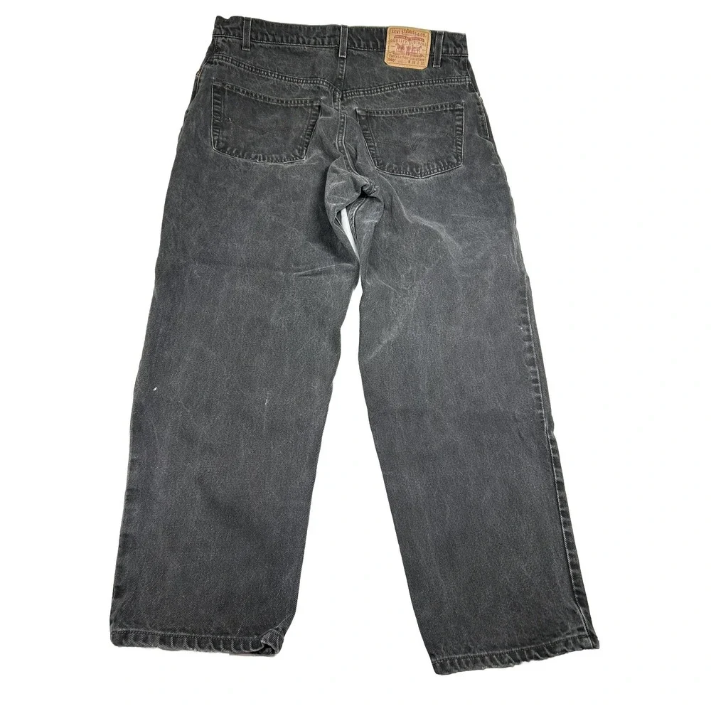 Vintage Levis 560 Loose Fit Jeans‎ Men 38x30 (actual 38x29) Black Paint Splatter